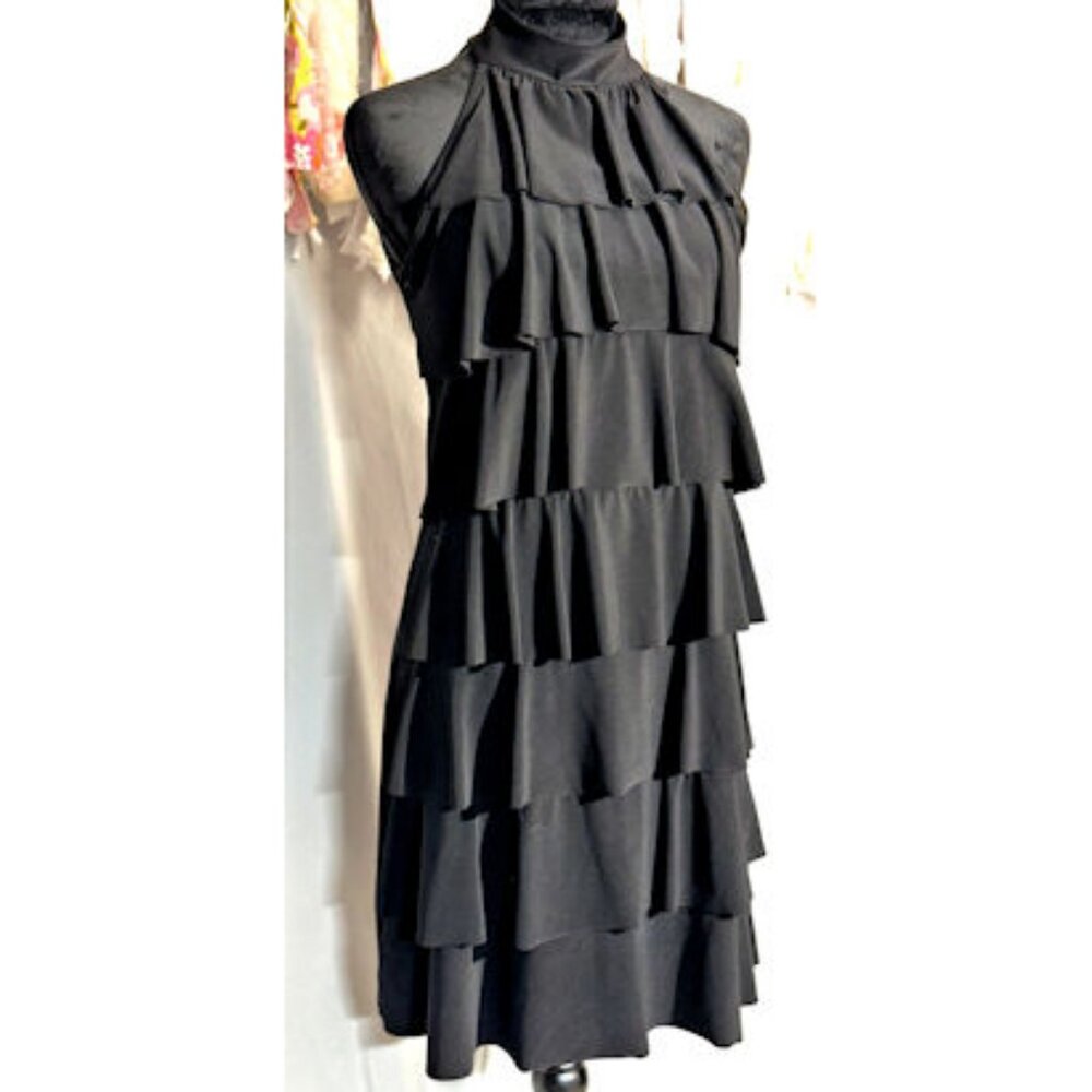 Susan Lawrence Ruffled Cocktail Dress, Size Medium
